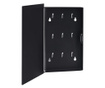 Caseta pentru chei cu tabla magnetica, negru, 30 x 20 x 5,5 cm