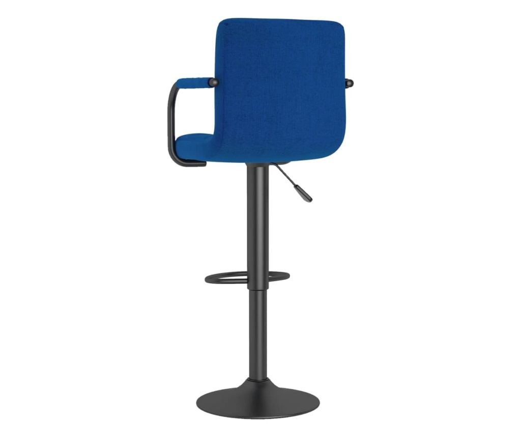 Barski stol, moder, tekstilni material - 5