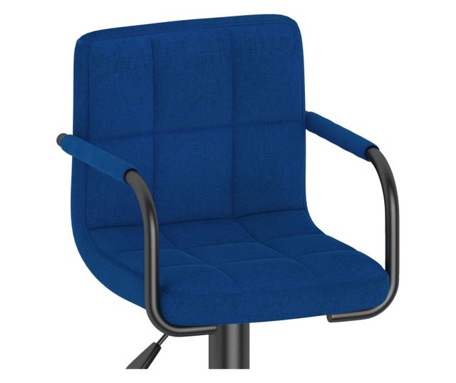 Barski stol, moder, tekstilni material