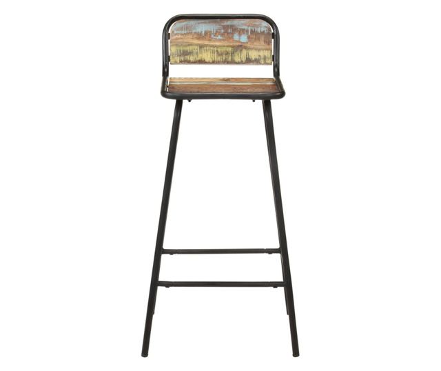 Scaune de bar, 4 buc., lemn masiv reciclat