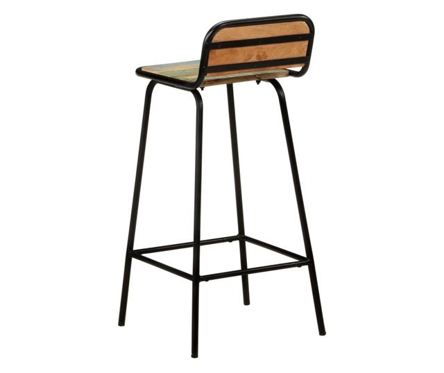 Scaune de bar, 4 buc., lemn masiv reciclat