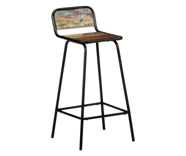 Scaune de bar, 4 buc., lemn masiv reciclat