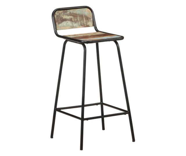 Scaune de bar, 4 buc., lemn masiv reciclat