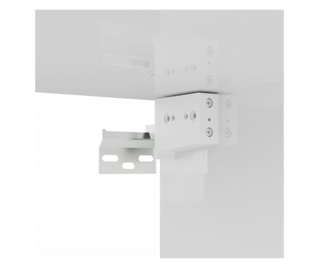 Set TV ormarića, 4 komada, bijeli visoki sjaj, MDF