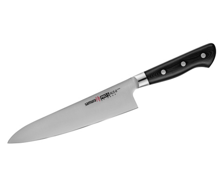 Samura Pro S nóż szefa kuchni, stal japońska AUS 8, HRC 58, ostrze 20 cm