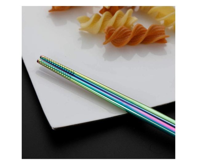 Set tacamuri inox, Quasar & co., pentru birou, calatorii, camping, 7 piese in husa depozitare, 24x7 cm, fade