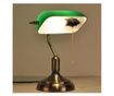 Настолна лампа Quasar & Co., винтидж, 38 x 23 x 28 cm, месинг/зелено