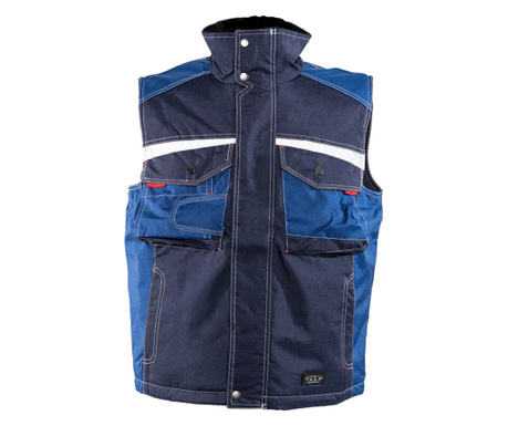 Работно яке, J.A.K., подплатено, непромокаемо и ветроустойчиво, с 5 предни джоба, затваряне с цип, тъмносиньо, XL
