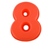 Форма за печене на кекс Quasar, силикон, височина 23,5 см, червено, цифра 8
