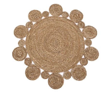 Килим DKD Home Decor Естествен (120 x 120 x 1 cm)