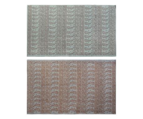 Килим DKD Home Decor Син Зелен Арабин (160 x 230 x 0,4 cm) (2 броя)