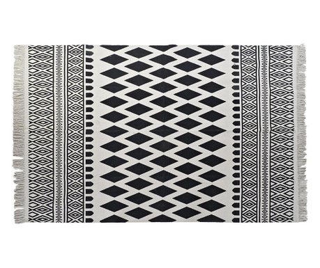 Килим DKD Home Decor Черен Бял (120 x 180 x 0,7 cm)