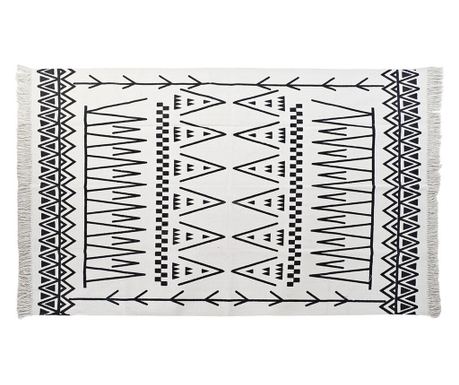Килим DKD Home Decor Черен Бял Ikat (120 x 180 x 0,7 cm)