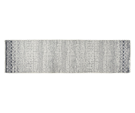 Килим DKD Home Decor Бял Сив полиестер Памук (60 x 240 x 1 cm)