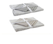 Покривка за маса и салфетки DKD Home Decor Бежов Памук Бял (150 x 150 x 0.5 cm) (36 x 35 x 0,5 cm) (2 pcs)