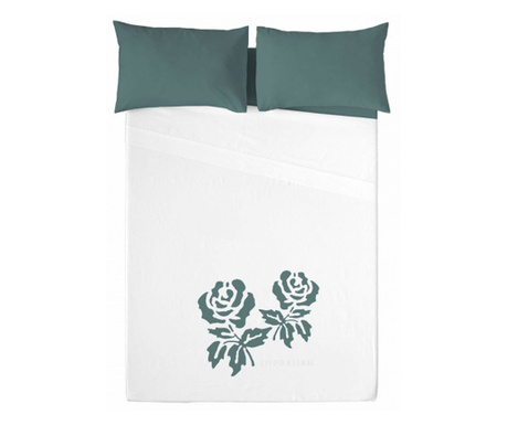 Комплект Чаршафи Roses Devota & Lomba Roses Green - Размери - Легло 150 (230 x 270 см)