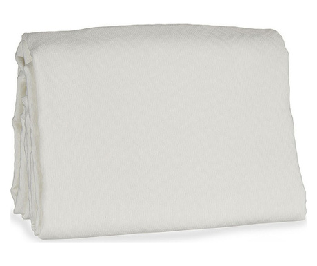 Покривка за легло Геометричен Бял (240 x 260 cm)