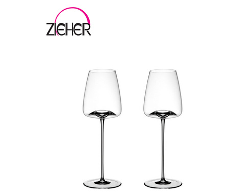 Комплект чаши за вино Vision - Fresh HoReCa, Kристални, Ръчна изработка, 2 броя, ХоРеКа