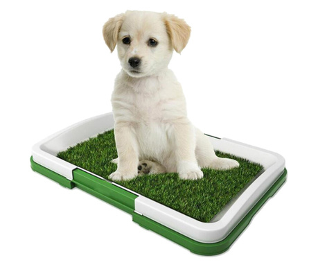Интелигентна тоалетна с изкуствена трева за малки кучета и кученца MCt273, 47 x 34 cm