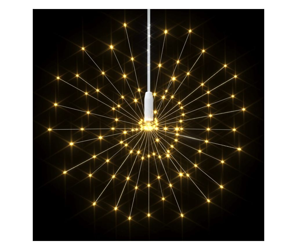 Božićne svjetiljke s vatrometom, 10 kom., 1400 toplo bijelih LED 20 cm - 4