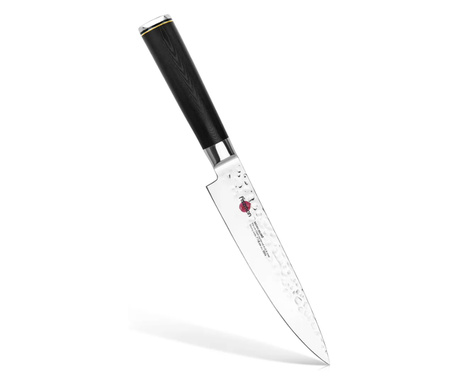 Fissman-Kensei Kojiro szeletelt kés, AUS-8 acél, 18 cm, ezüst/fekete