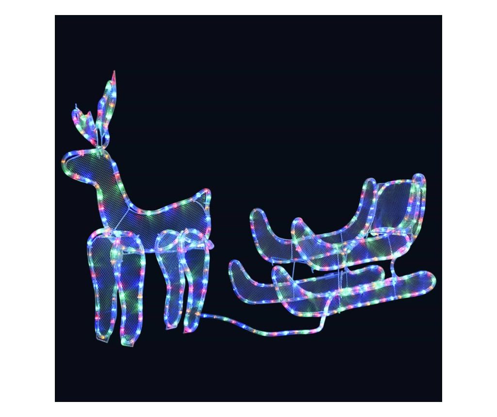 Božićna rasvjeta, jelen i saonice, mreža, 432 LED diode - 2