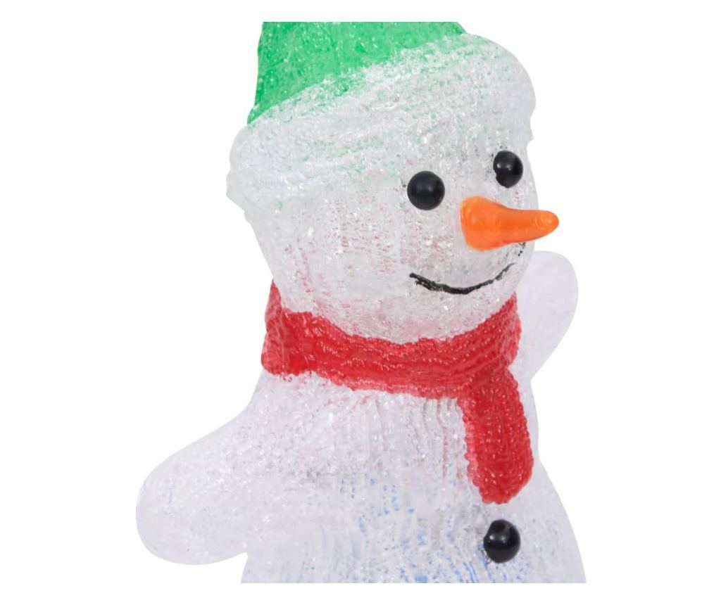 Akrilna LED božićna figura snjegovića 30 cm unutarnja/vanjska - 8