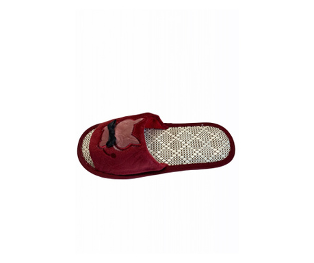 Papuci decupati pentru dama, rosu, marime 40-41, 27 cm