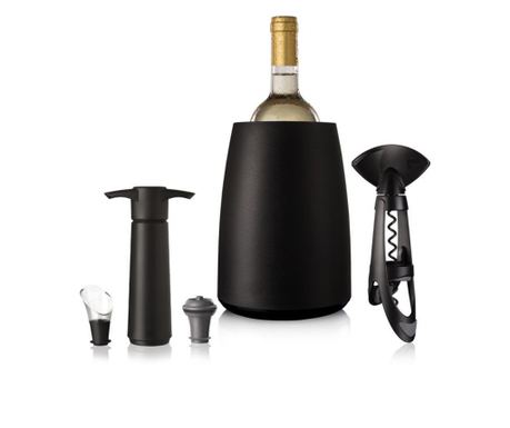 Set elegant de vin , 5 piese, Otel inoxidabil si plastic, 15x15x21,5