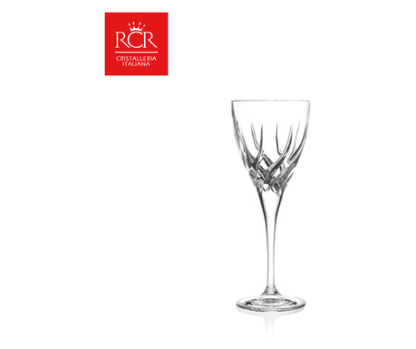 Комплект чаши за бяло вино, RCR Style Trix, Kристални, HoReCa, 6 броя, ХоРеКа