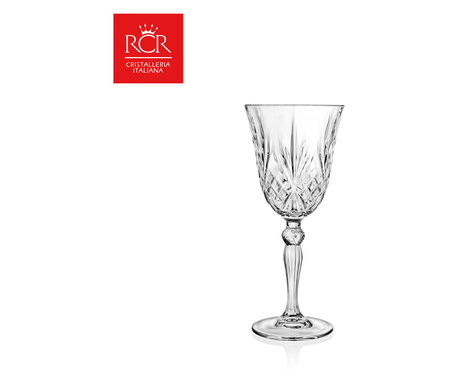 Комплект чаши за бяло вино, RCR Style Melodia, Kристални, HoReCa, 6 броя, ХоРеКа