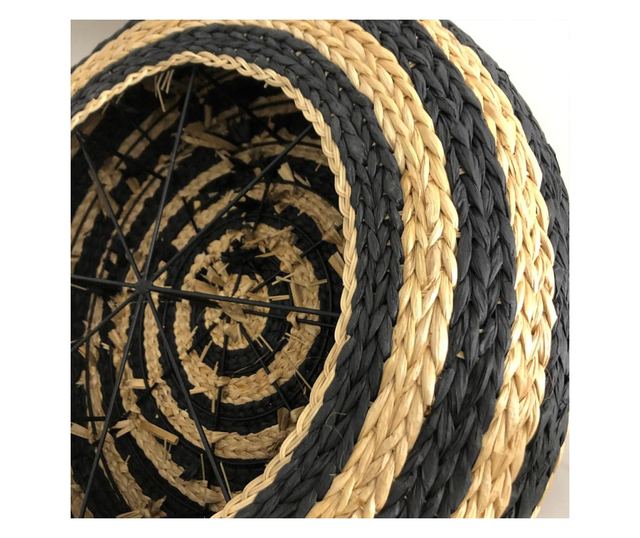 Perna pentru podea Kasanova, d 60 cm, h 17 cm, paie si structura fier, perna meditatie/yoga