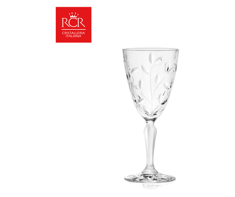 Комплект чаши за червено вино RCR Style Laurus, Kристални, HoReCa, 6 броя, ХоРеКа