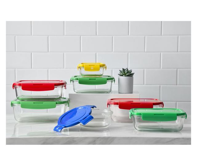 Херметическа Кутия за Обяд Benetton, Червен, Пластмаса, 340 ml, Боросиликатно Стъкло