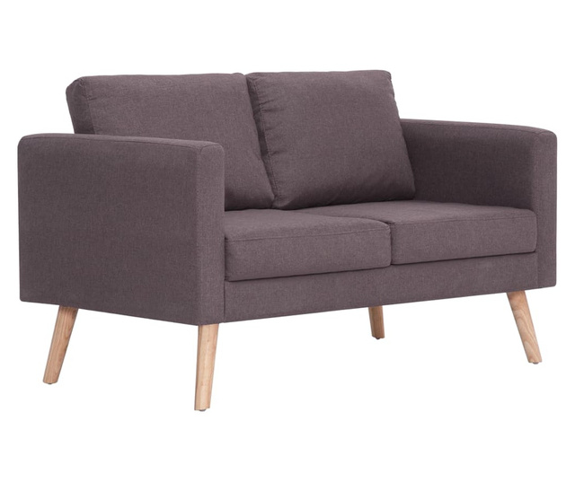 2-dijelni set sofa od tkanine bež