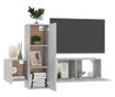 Set TV komoda, 3 kom., siva beton, PAL