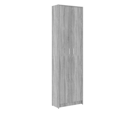 Шкаф за антре, сив сонома, 55x25x189 см, инженерно дърво