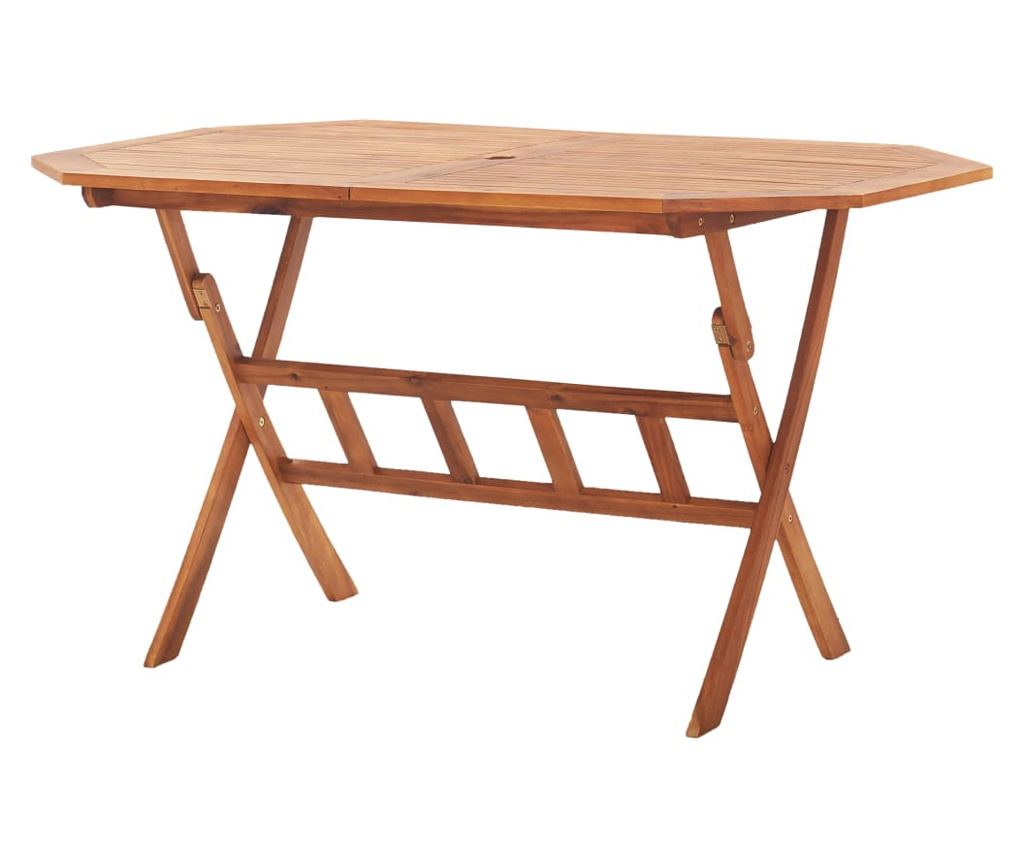 Sklopivi vrtni stol, 135x85x75 cm, masivno drvo akacije - 4