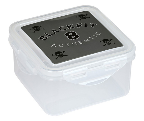 Кутия за обяд BlackFit8 Skull Полиуретан Черен Сив (13 x 7.5 x 13 cm)