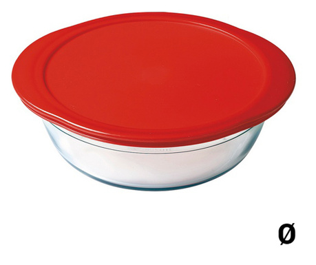 Кутия за обяд Ô Cuisine Червен Боросиликатно Стъкло - 1,1 L