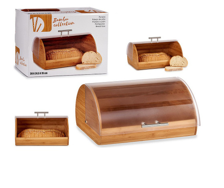 Кутия за Хляб Пластмаса Бамбук Естествен (24,5 x 19 x 38 cm)