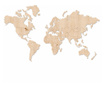 Zidna karta svijeta 150x90cm, prazna, svijetlo drvo