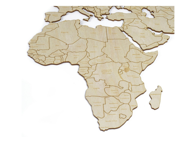 Zidna karta svijeta 200x120cm, Exclusive, svijetlo drvo