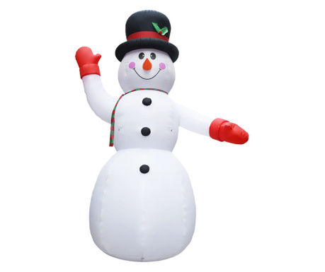 Om de zăpadă gonflabil pentru Crăciun cu LED, IP44, 600 cm, XXL
