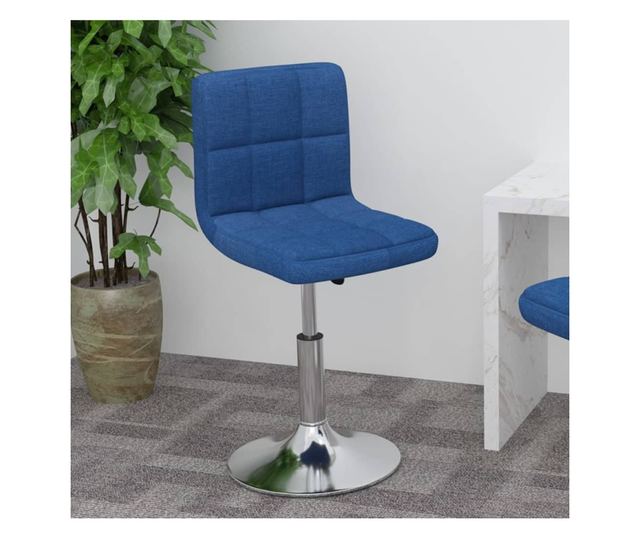 Vrtljiv barski stol, moder, blago