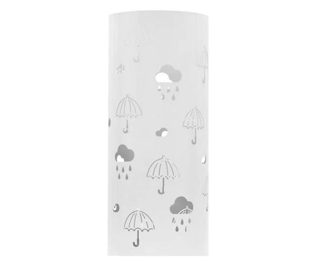 fehér acél esernyőtartó esernyőmintával