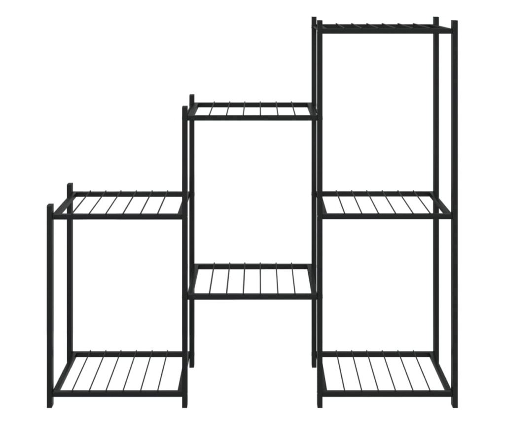Stalak za cvijeće 83 x 25 x 80 cm crni željezni - 5