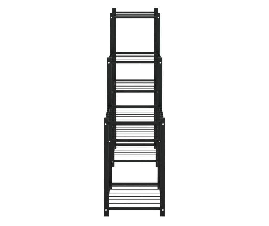 Stalak za cvijeće 83 x 25 x 80 cm crni željezni - 6
