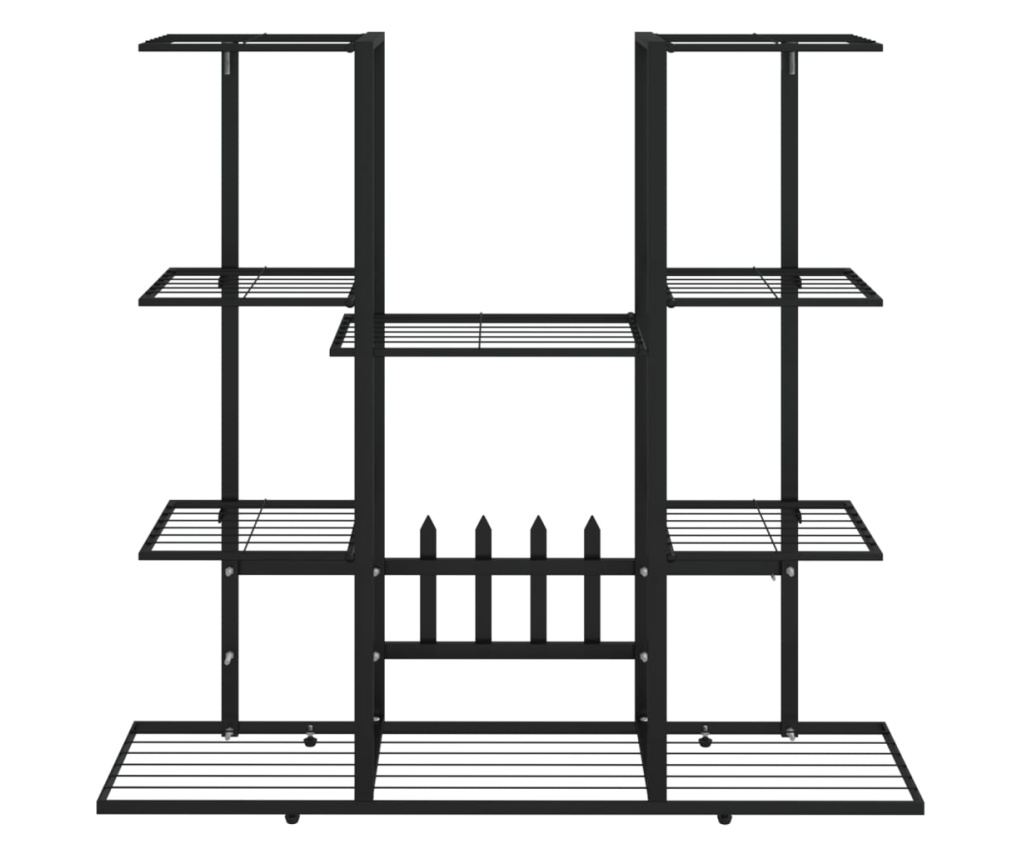 Stalak za cvijeće 94,5 x 25 x 89 cm crni željezni - 4