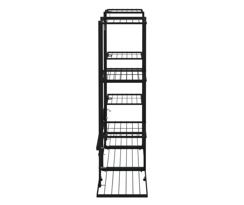 Stalak za cvijeće 94,5 x 25 x 89 cm crni željezni - 5